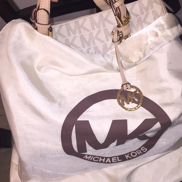 Michael Kora white & creme bag - Picture 6 of 6